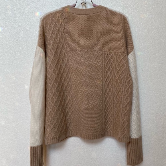 NWT RACHEL ZOE 100% 2-ply Cashmere
Textured Patchwork knit Cardigan
Large - Picture 5 of 8